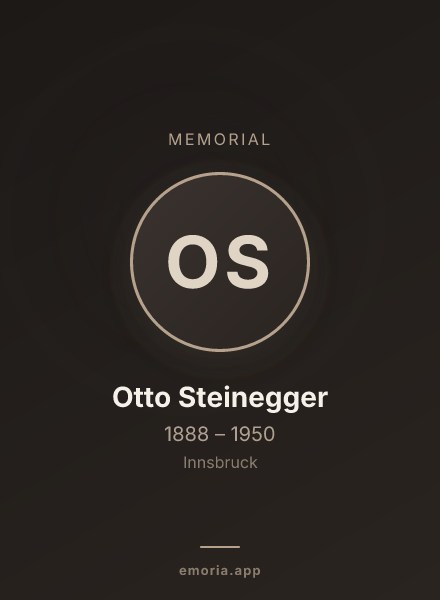 Memorial portrait of Otto Steinegger