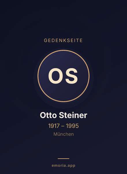 Gedenkportrait von Otto Steiner