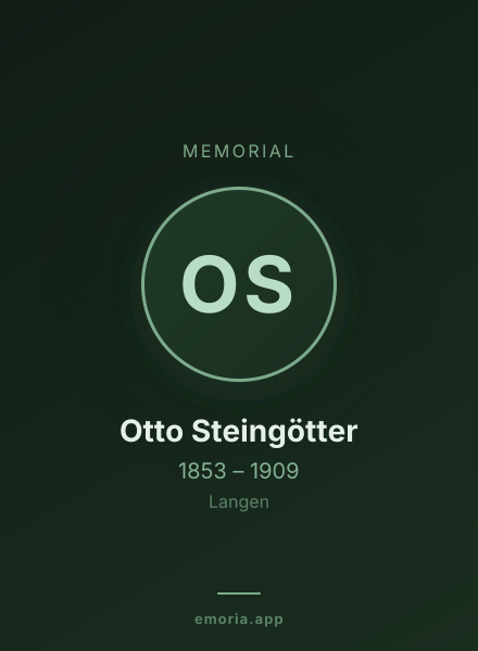 Memorial portrait of Otto Steingötter