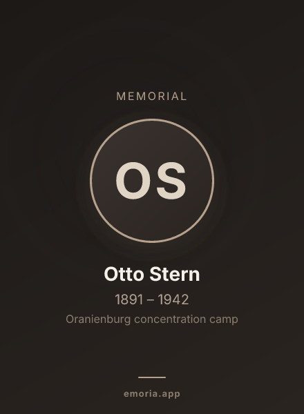 Memorial portrait of Otto Stern