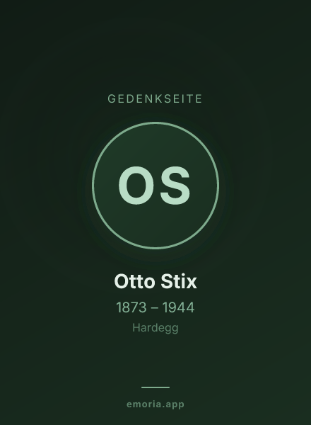 Gedenkportrait von Otto Stix