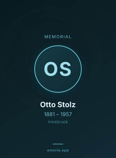 Memorial portrait of Otto Stolz