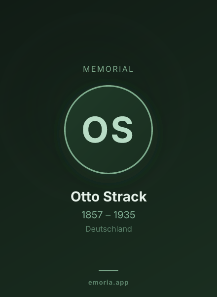 Memorial portrait of Otto Strack