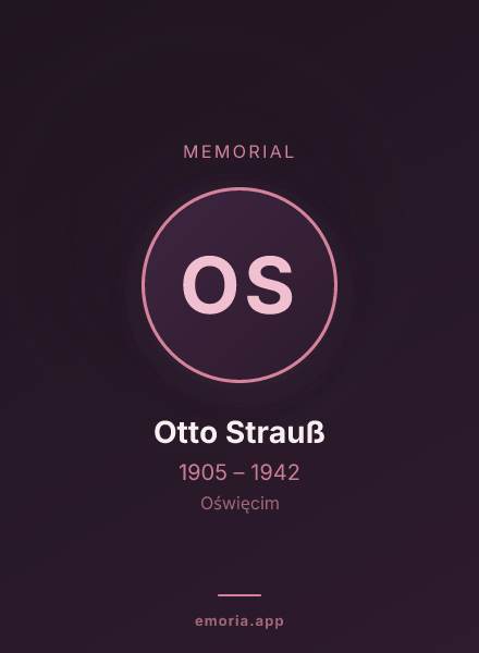 Memorial portrait of Otto Strauß
