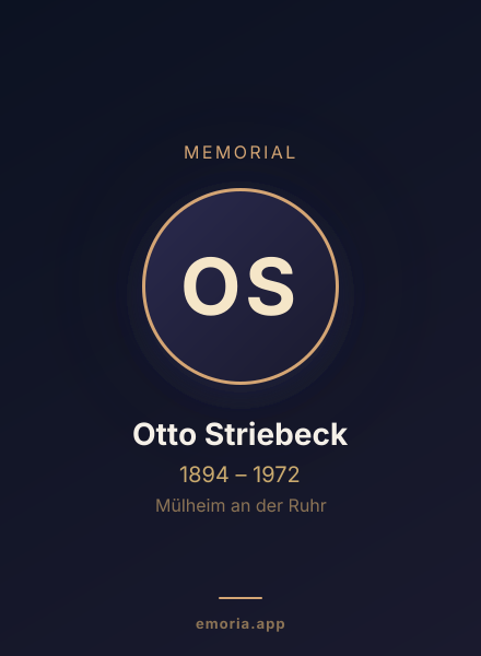 Memorial portrait of Otto Striebeck