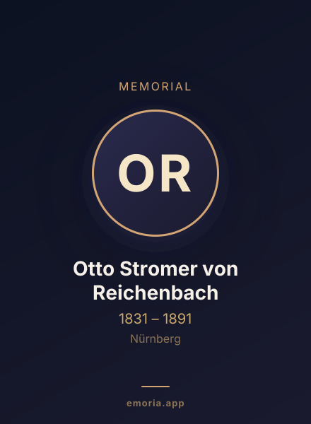 Memorial portrait of Otto Stromer von Reichenbach