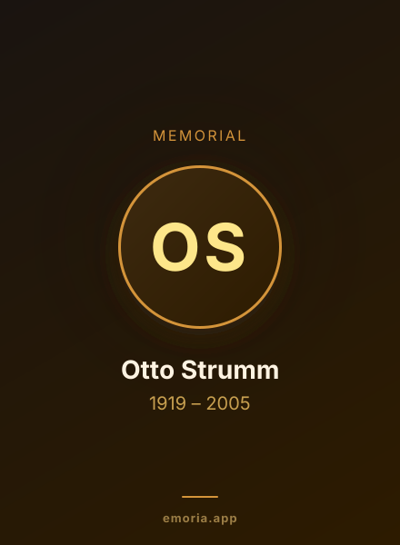 Memorial portrait of Otto Strumm