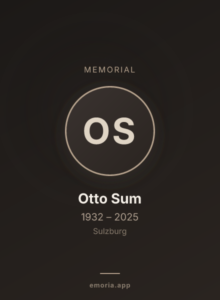 Memorial portrait of Otto Sum