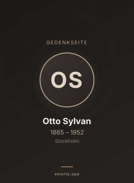 Gedenkportrait von Otto Sylvan
