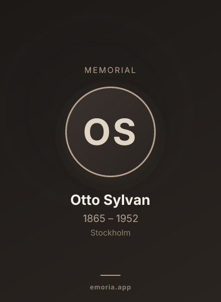 Memorial portrait of Otto Sylvan