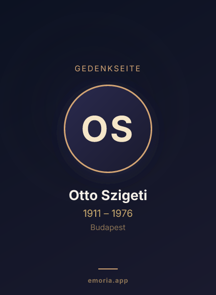 Gedenkportrait von Otto Szigeti