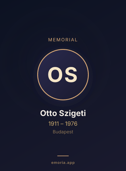 Memorial portrait of Otto Szigeti