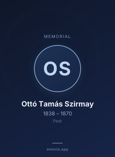 Memorial portrait of Ottó Tamás Szirmay