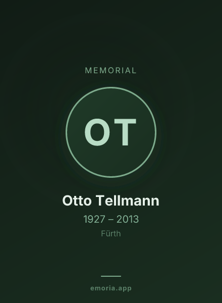 Memorial portrait of Otto Tellmann