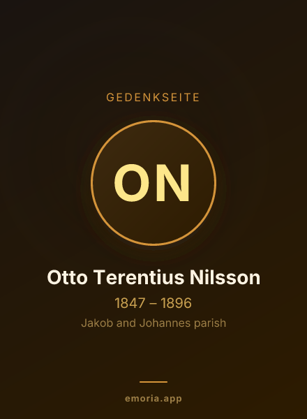 Gedenkportrait von Otto Terentius Nilsson