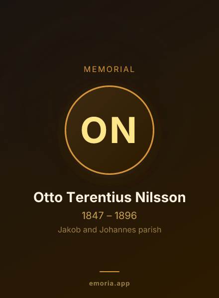 Memorial portrait of Otto Terentius Nilsson