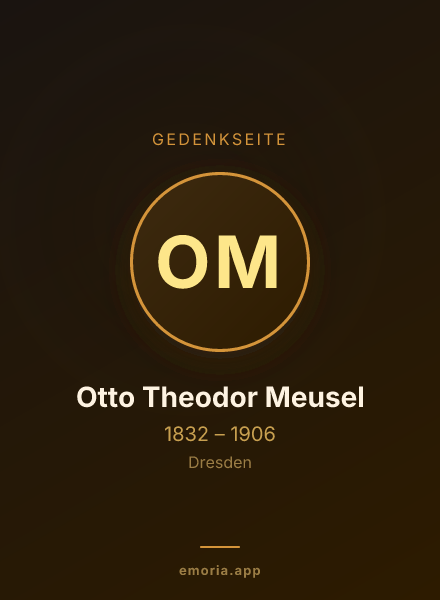 Gedenkportrait von Otto Theodor Meusel
