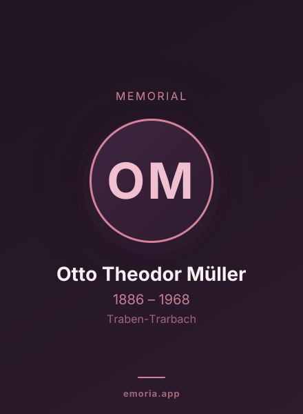 Memorial portrait of Otto Theodor Müller