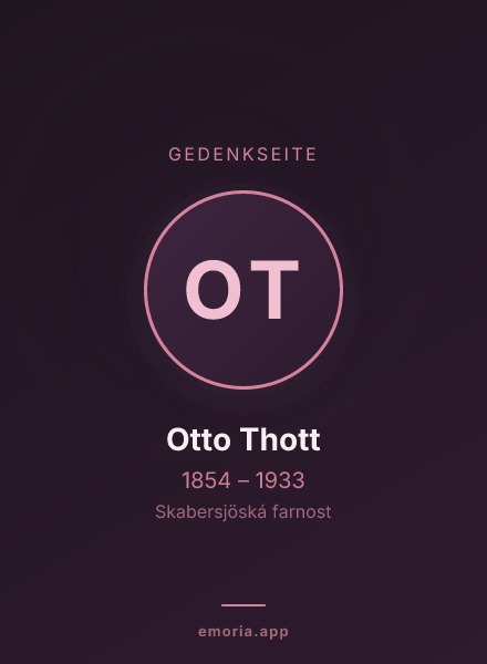 Gedenkportrait von Otto Thott