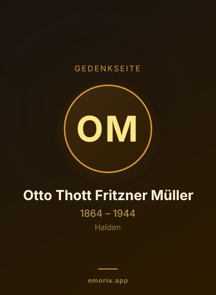 Gedenkportrait von Otto Thott Fritzner Müller