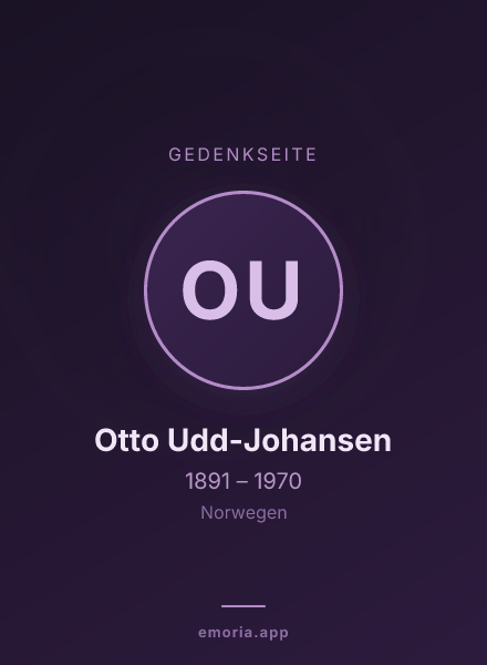 Gedenkportrait von Otto Udd-Johansen