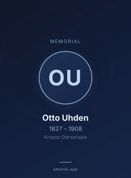 Memorial portrait of Otto Uhden