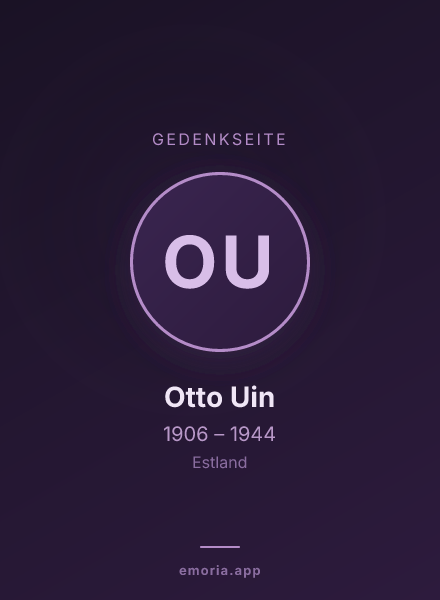 Gedenkportrait von Otto Uin