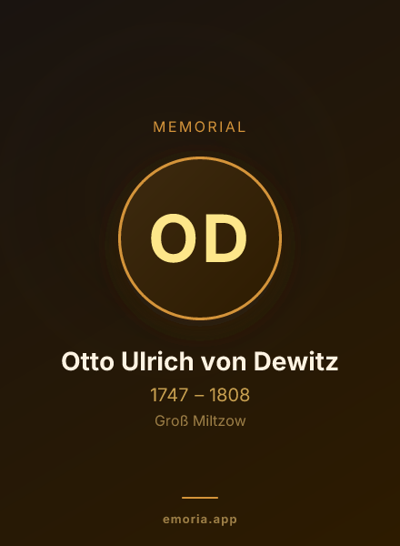 Memorial portrait of Otto Ulrich von Dewitz