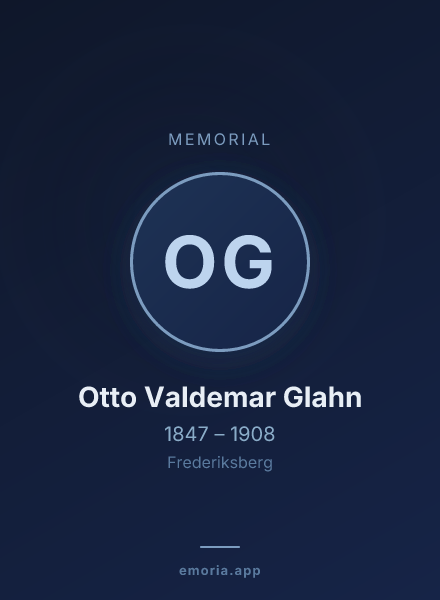 Memorial portrait of Otto Valdemar Glahn