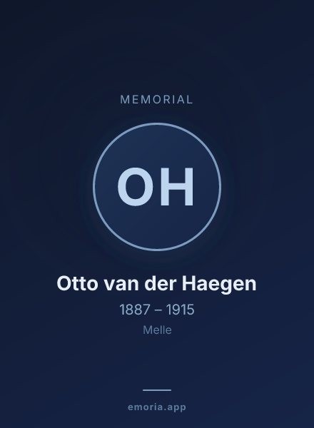 Memorial portrait of Otto van der Haegen