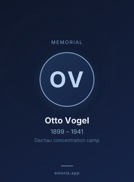 Memorial portrait of Otto Vogel