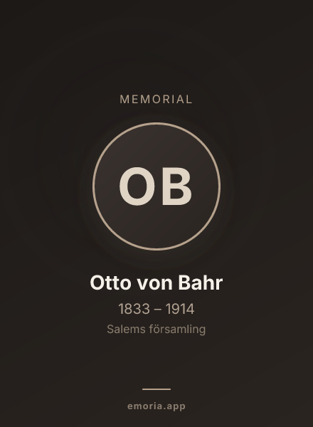Memorial portrait of Otto von Bahr