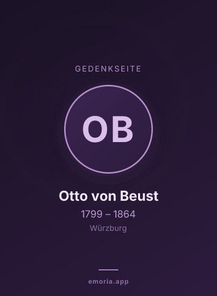 Gedenkportrait von Otto von Beust