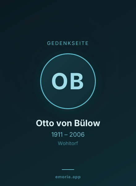 Gedenkportrait von Otto von Bülow