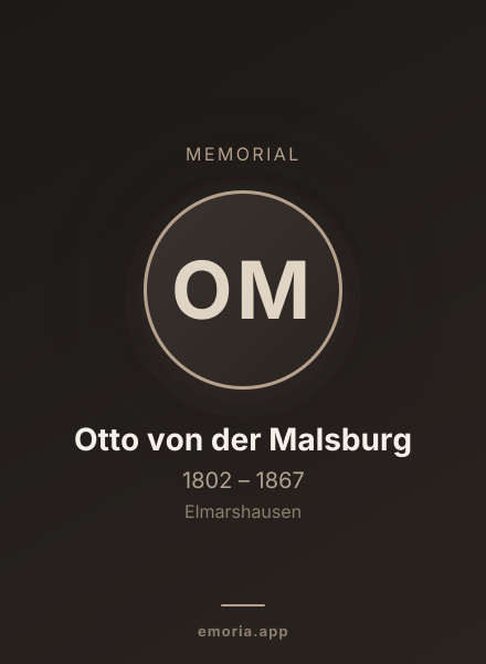 Memorial portrait of Otto von der Malsburg