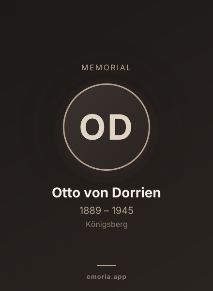 Memorial portrait of Otto von Dorrien