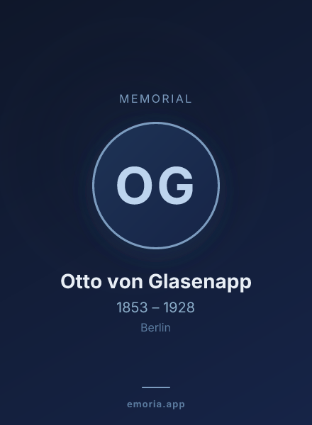 Memorial portrait of Otto von Glasenapp