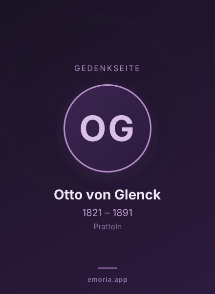 Gedenkportrait von Otto von Glenck