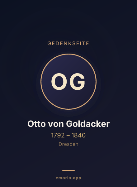 Gedenkportrait von Otto von Goldacker