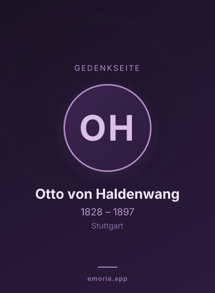 Gedenkportrait von Otto von Haldenwang