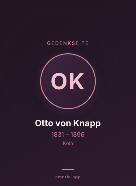 Gedenkportrait von Otto von Knapp
