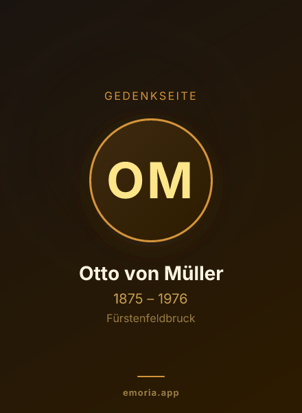 Gedenkportrait von Otto von Müller
