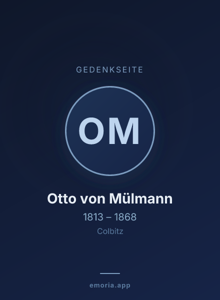Gedenkportrait von Otto von Mülmann