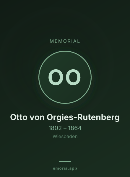 Memorial portrait of Otto von Orgies-Rutenberg