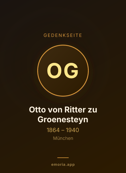 Gedenkportrait von Otto von Ritter zu Groenesteyn