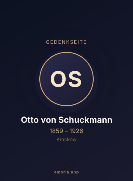 Gedenkportrait von Otto von Schuckmann