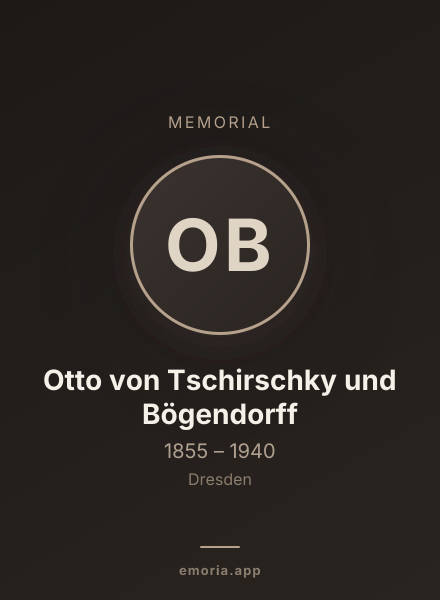 Memorial portrait of Otto von Tschirschky und Bögendorff