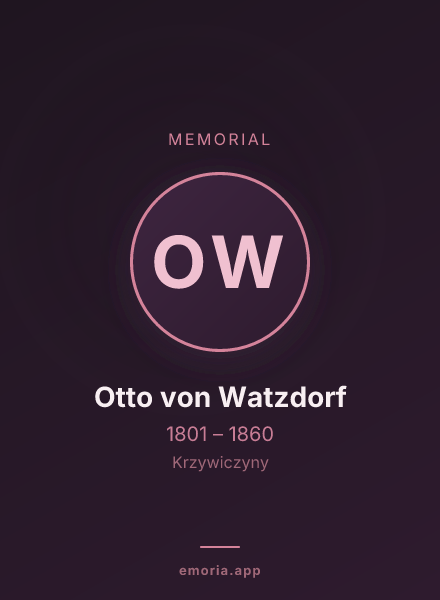 Memorial portrait of Otto von Watzdorf