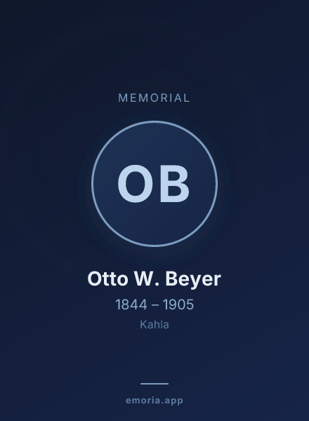 Memorial portrait of Otto W. Beyer