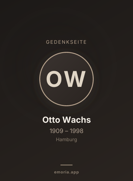 Gedenkportrait von Otto Wachs